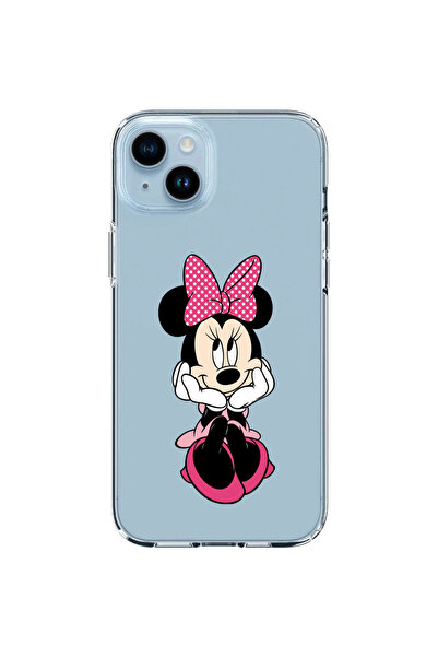 OEM Θήκη σιλικόνης διαφανής συμβατή με Apple iPhone 14 με σχέδιο Μίκυ Μάους Μ...
