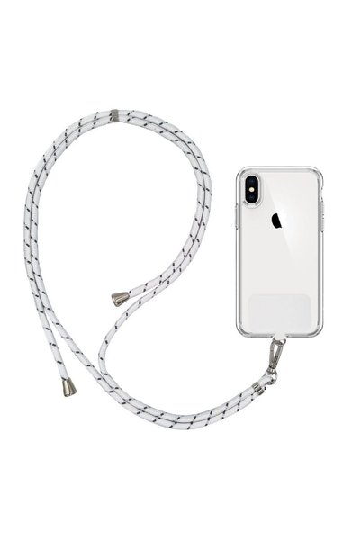 Sonique Κορδόνι Λαιμού Lanyard για Κινητά Rainbow Λευκό
