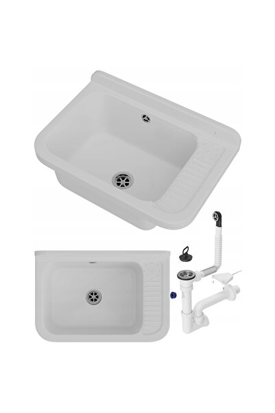 Granitan Polo Alba Utility Sink 508x338mm, polypropylene, with siphon included