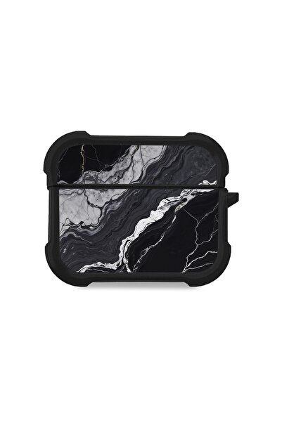 Sonique Θήκη Σιλικόνης Marble Series για AirPods Pro / Pro 2 Μαύρο 02