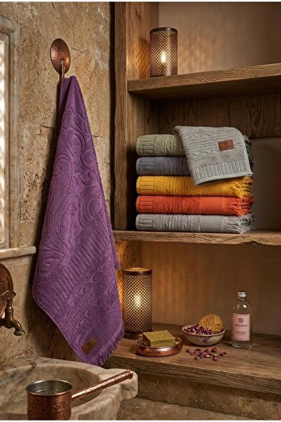 ROYAM Set de 6 prosoape de mână Orkidem Avangard, 100% bumbac, jacquard, 50 x 90