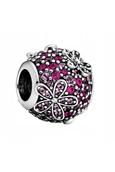 Larezo pandantiv, element decorativ, Model Flori Cu Zirconii Roz, Cadou, Culo...