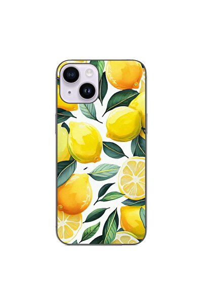 OEM Husa compatibila cu Apple iPhone 15 Silicon Gel Tpu Model Lemons Pattern