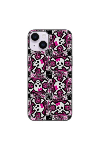OEM Husa compatibila cu Apple iPhone 15 Silicon Gel Tpu Model Pop Art Skeleton