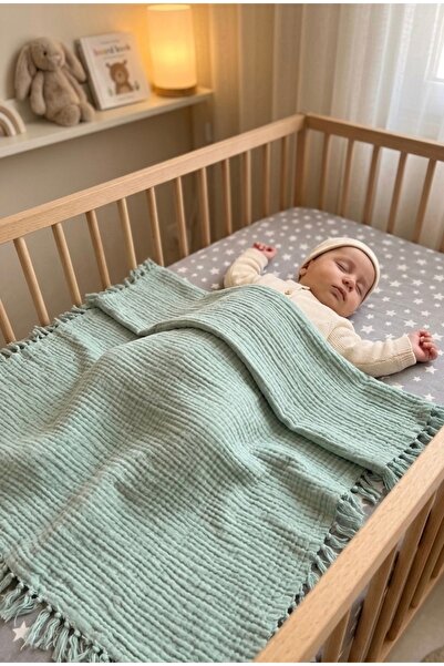 Boho Piccolo 4 Layer 100% Cotton 115 X 115 cm Muslin Baby and Child Blanket
