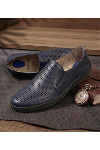 Taşpınar Ayakkabı 100% Genuine Leather Orthopedic Men's Summer Lightweight Co...