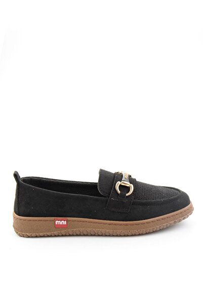 Black Suede Women's Loafer Shoes K01536105272