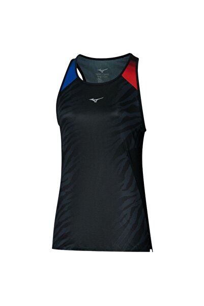 MIZUNO Дамско горнище за бягане DryAeroFlow Graphic SS 2025 - Черен - S