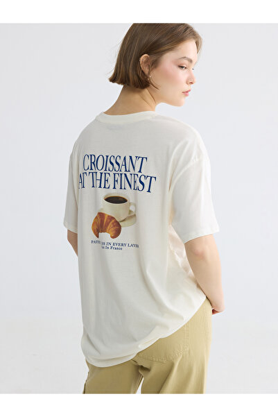 LC Waikiki Tricou pentru damă cu imprimeu cu gât crew