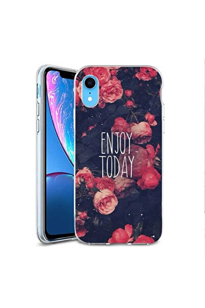 OEM Husa compatibila cu Apple iPhone XR Silicon Gel Tpu Model Enjoy Today