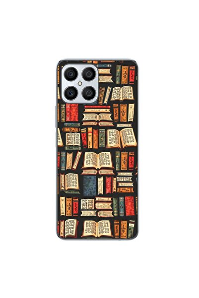 OEM Husa compatibila cu Honor X8 4G Silicon Gel Tpu Model Books Pattern
