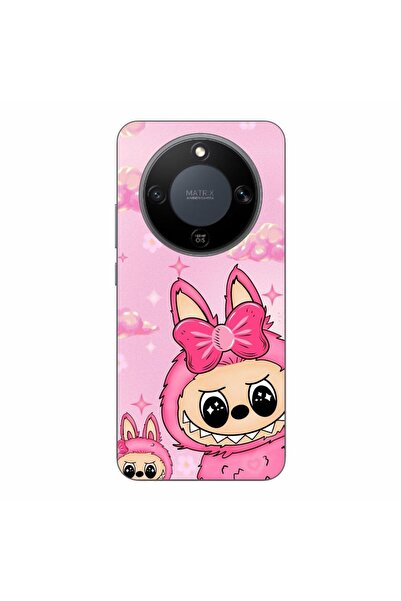 OEM Husa compatibila cu Honor Magic8 Lite Silicon Gel Tpu Model Labubu Pink F...