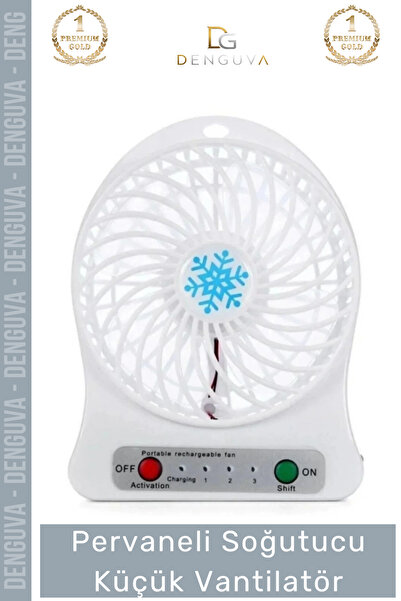 Denguva #Vantilatör Masaüstü Mini Fan Şarj Edilebilir Ofis Ev Araç Araba Perv...