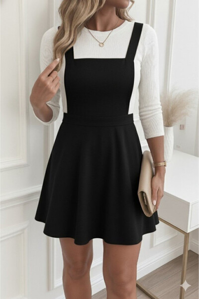 Efnaz style Women's strappy backless cropped velvet mini dress