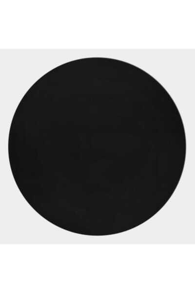 AYYILDIZ Covor din pluș, Pouffy Rotund, 120 x 120 cm, Negru, Poliester, Oeko ...