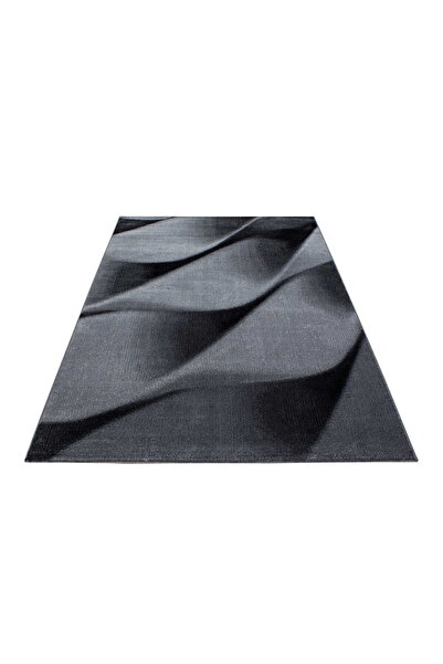AYYILDIZ Covor modern, Parma Valuri, 80 x 150 cm, Negru, Polipropilen, Oeko T...