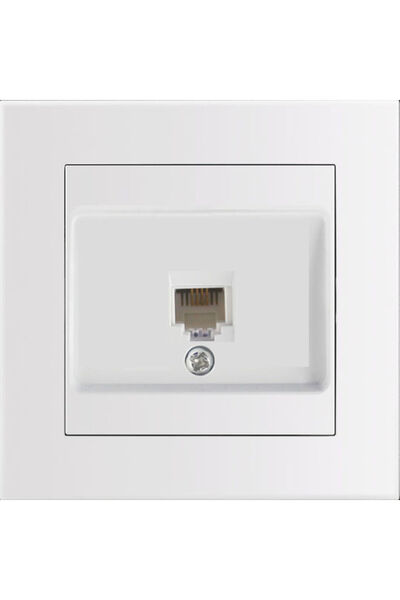 Entac ERWLS-ARN-W Μονή Υποδοχή RJ45 με Πλαίσιο Τύπου Cat5 σε Λευκό Χρώμα 15.0...