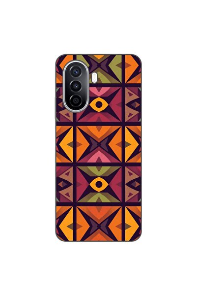 OEM Husa compatibila cu Huawei Nova Y70 Silicon Gel Tpu Model Tribal Retro Sh...