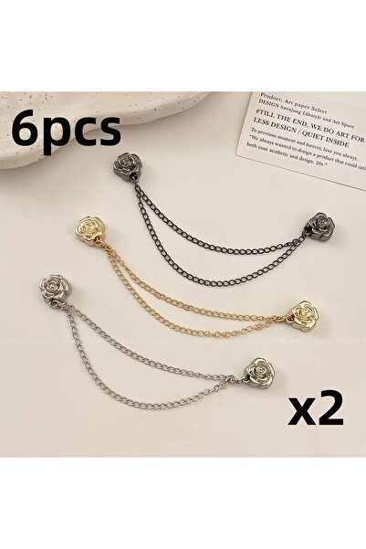 Choice 6pcs mixed color 4/6Pcs Magnetic Chain Buckle - Adjustable Clothing En...