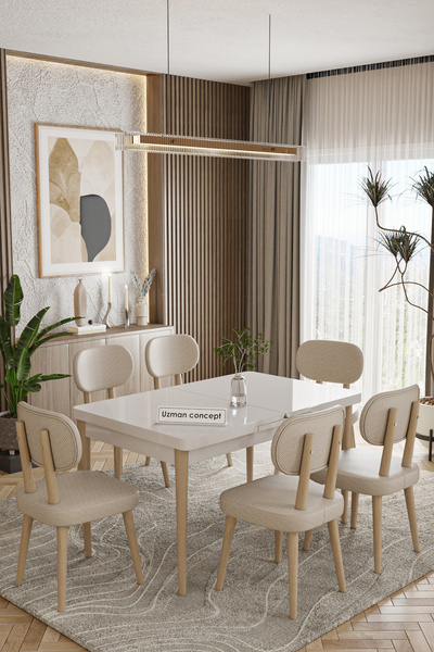 UZMHOME Viva Yemek Odası Takımı Mutfak Masa Takımı Salon Takımı