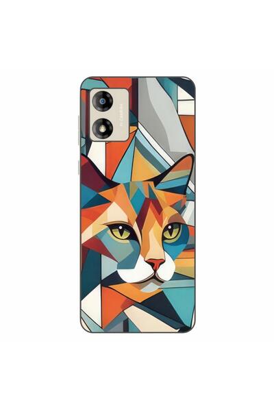 OEM Husa compatibila cu Motorola Moto E13 Silicon Gel Tpu Model Cubic Cat Art