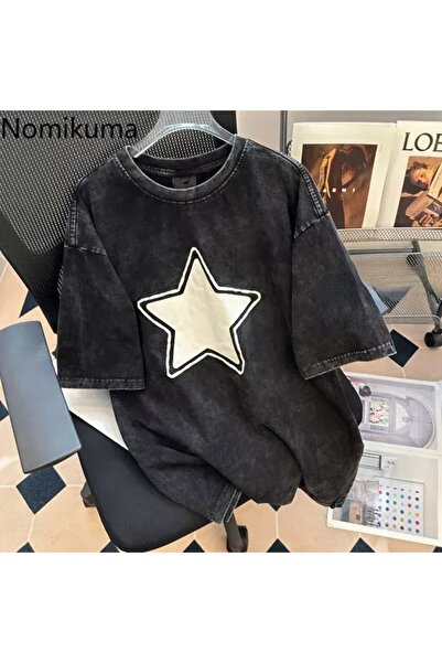 bellanova Unisex Oversize Baskılı Tişört Streetwear Rahat Kalıp Günlük Premium
