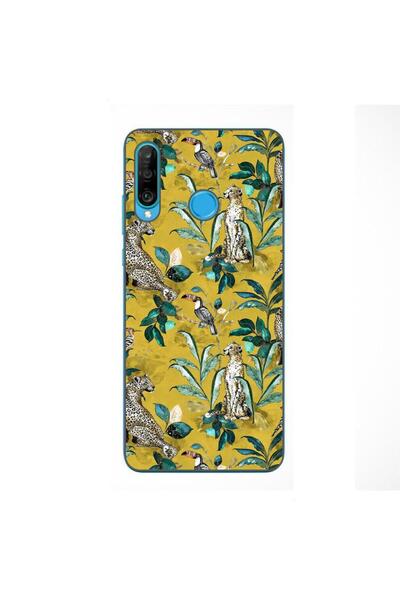 OEM Husa compatibila cu Huawei P30 Lite Silicon Gel Tpu Model Yellow Jungle P...
