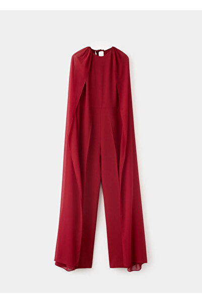 MANGO Woman Uzun kollu yırtmaçlı jumpsuit