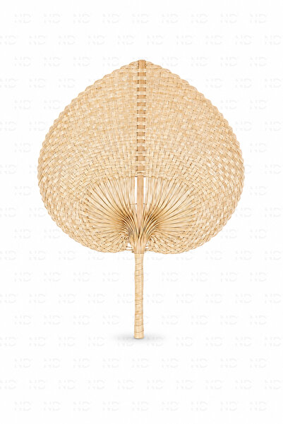 NATUREL DEKOR Bambu Palmiye Yaprağı, Japon Yelpazesi 28x36 cm, Duvar Dekorasy...