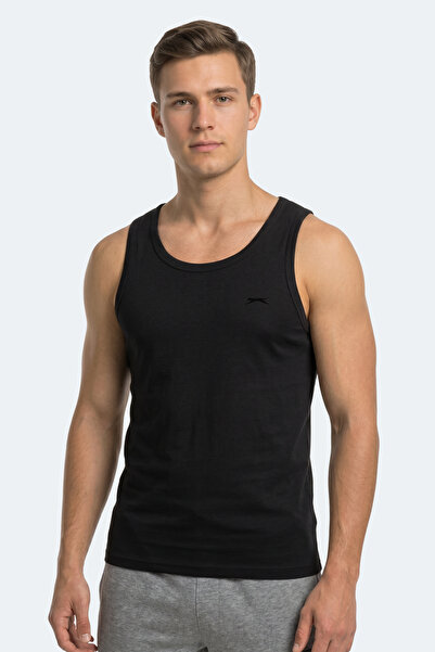 Slazenger Hokey Men's Slim Fit Sleeveless Black Tank Top