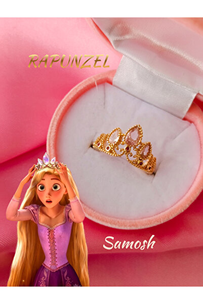 Çelik Rapunzel Prenses Tacı Pinterest Ayarlanabilir Yüzük