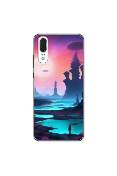 OEM Husa compatibila cu Huawei P20 Silicon Gel Tpu Model Mystic Planet