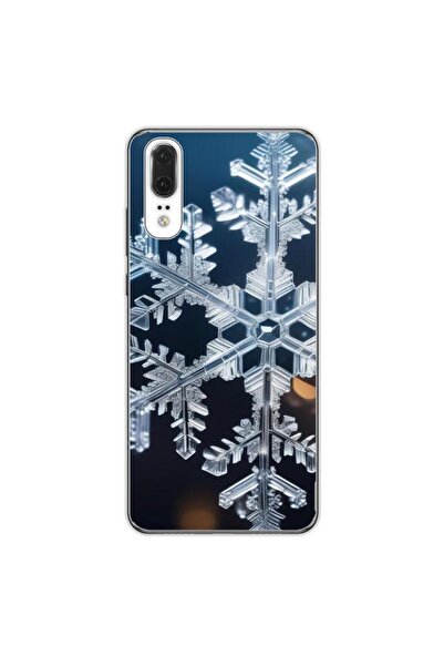 OEM Θήκη συμβατή με Huawei P20 Σιλικόνης Gel TPU Μοντέλο Μεγάλη Χιονονιφάδα