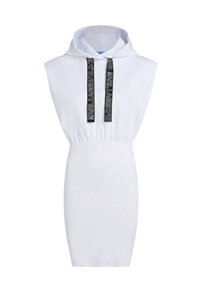 Karl Lagerfeld Γυναικείο Φούτερ Φόρεμα Λευκό Jeans A2W13033-100 WHITE