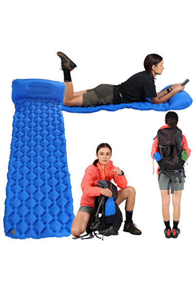 Mardil Inflatable Sleeping Pad Ultralight 5cm 195x58cm Blue, camping trekking