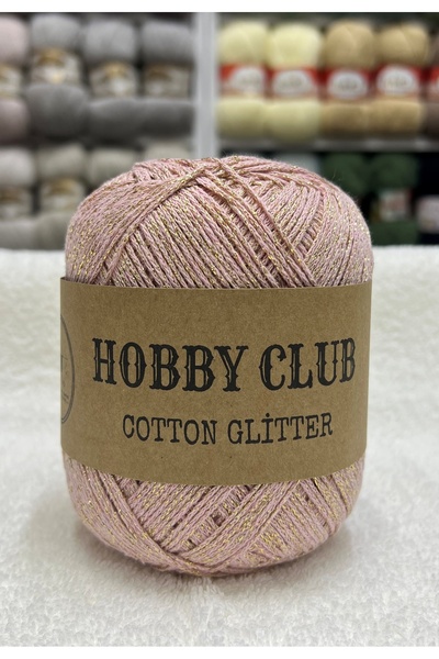 hobby club COTTON GLITTER BANDANA Simli Pamuklu El Örgü İpliği 100 Gr RENK : ...