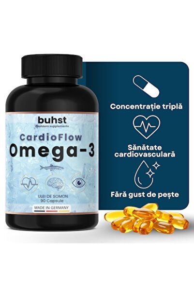 buhst Supliment Alimentar Omega-3 BUHST® Premium, Ulei de Somon Pur 2000mg, C...