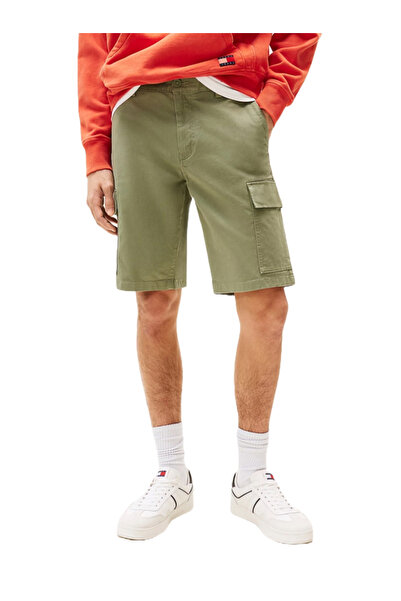 Tommy Hilfiger Ανδρική Cargo Βερμούδα Χακί Tommy Jeans DM0DM21949-MR6