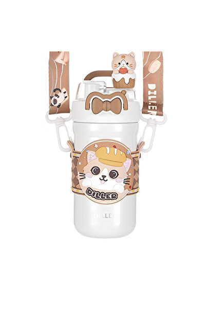 Vagon Life Cat Figure Stainless Steel Patterned Thermos 490 ml D9391