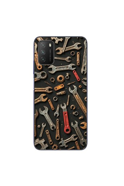 OEM Θήκη συμβατή με Xiaomi Poco M3 από σιλικόνη gel TPU με σχέδιο μηχανικών ε...