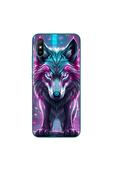 OEM Case compatible with Xiaomi Redmi 9A Silicone Gel Tpu Pattern Cyberpunk Wolf