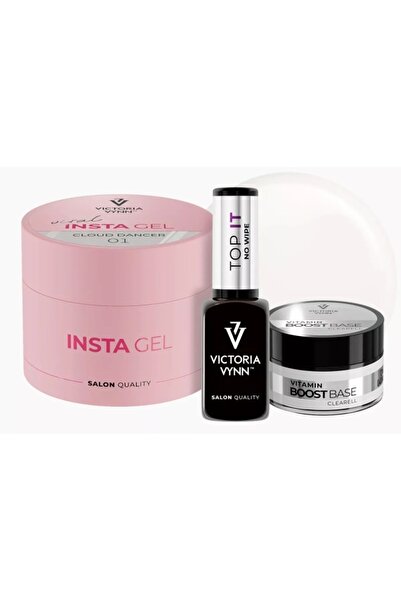VICTORIA VYNN Pachet Insta Gel 01 Cloud Dancer, Top IT, Boost Base Vitamin Cl...