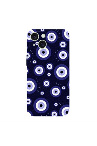 Other Apple iPhone 15 Plus Purple evil eye bead Transparent Silicone TPU Θήκη