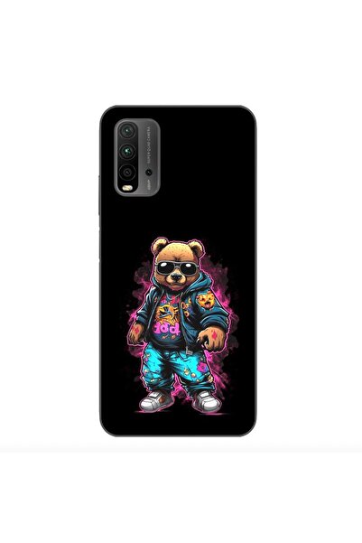 OEM Husa compatibila cu Xiaomi Redmi 9T Silicon Gel Tpu Model Bear Cool Black