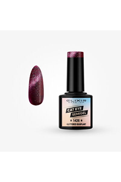 Elixir CAT EYE SEMI GEL (ΗΜΙΜΟΝΙΜΟ BΕΡΝΙΚΙ) - 1426 EGGPLANT 8ML