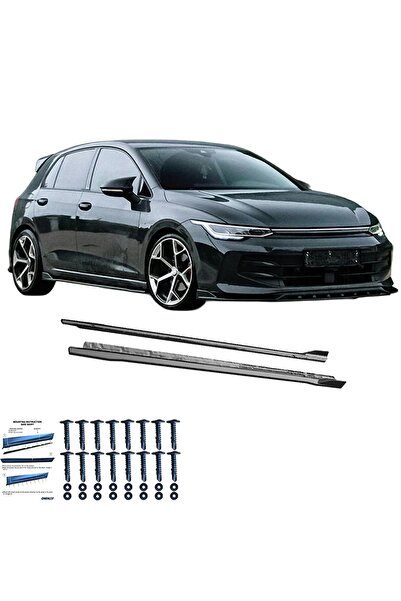 ROAL TUNİNG VW Golf MK8 / MK8 Facelift (2019+) Uyumlu Yan Marşpiyel Takımı - ...