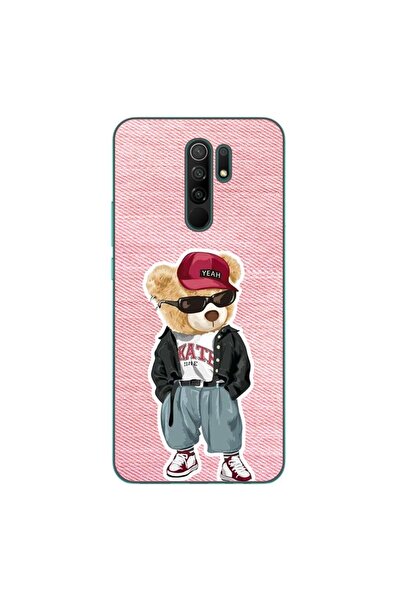 OEM Husa compatibila cu Xiaomi Redmi 9 Silicon Gel Tpu Model Pink Jeans Bear