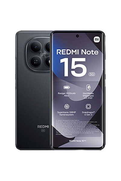 Xiaomi Telefon mobil Redmi Note 15, 6.77“ , Dual SIM, 5G, 8GB RAM, 256GB, Negru