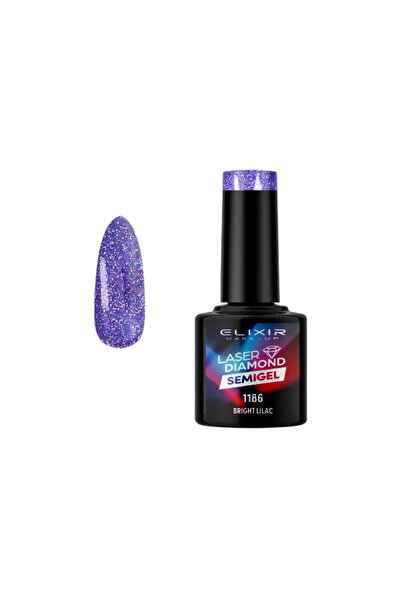 Elixir LASER DIAMOND SEMI GEL (ΗΜΙΜΟΝΙΜΟ ΒΕΡΝΙΚΙ) -1186 (BRIGHT LILAC) 8ML