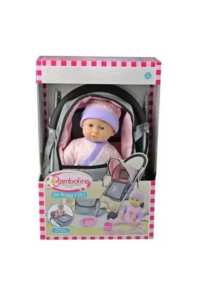 JUST TOYS Κούκλα Μπαμπολίνα Αμόρε 29 εκ. με καρότσι και αξεσουάρ